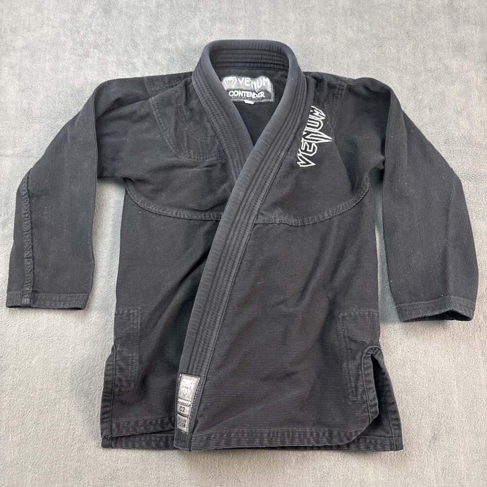 Venum Contender Brazilian Jiu-Jitsu Jacket Kids C2 Black Cotton Martial Arts Gi